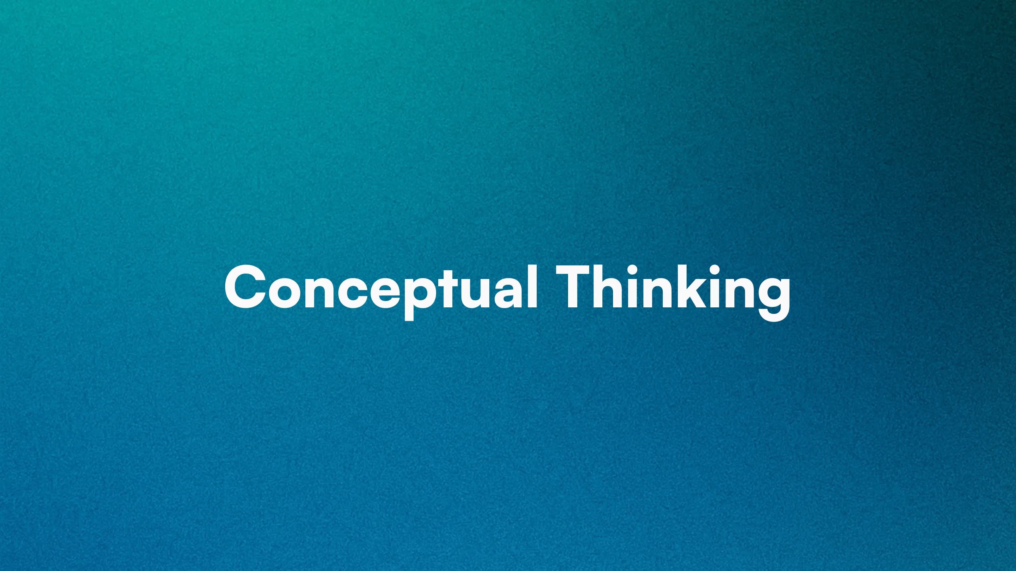 Conceptual Thinking Bootcamp｜抽象と具体を行き来する思考力トレーニング
